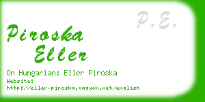 piroska eller business card